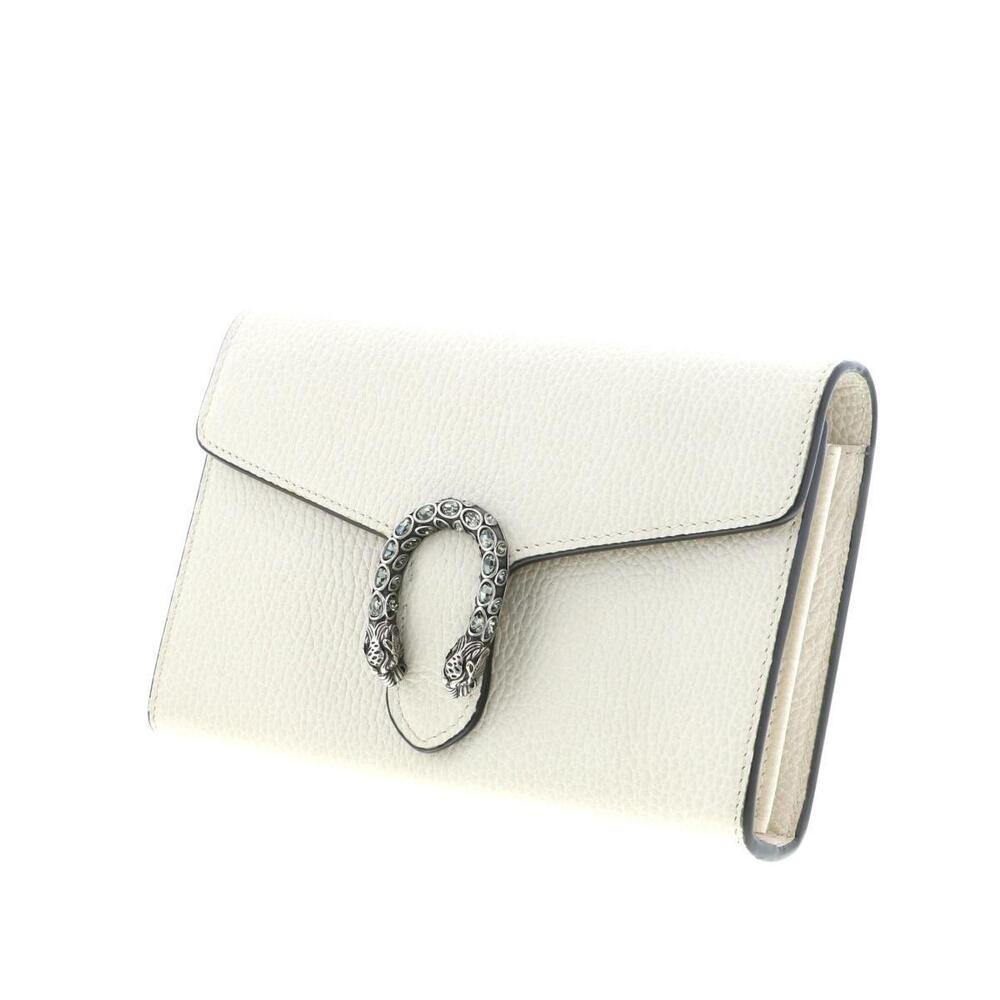 Gucci Bag Wallet Shoulder White Dionysus AB Chain Leather